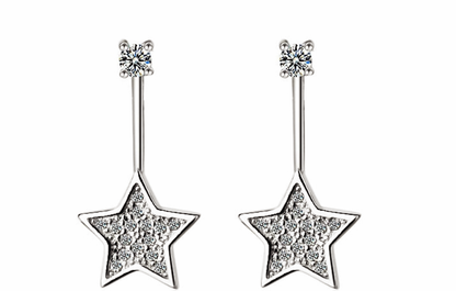 Silver Stars Earrings