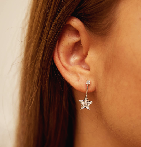 Silver Stars Earrings