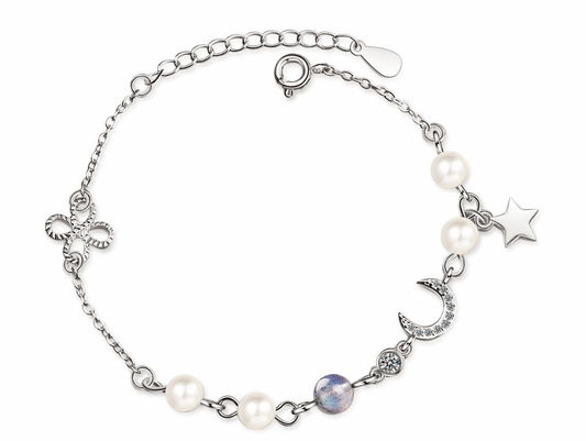 Silver Star & Crescent Bracelet