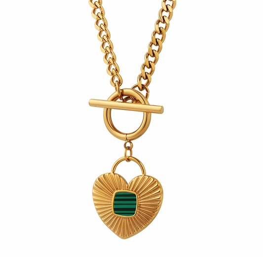 The Green heart Necklace