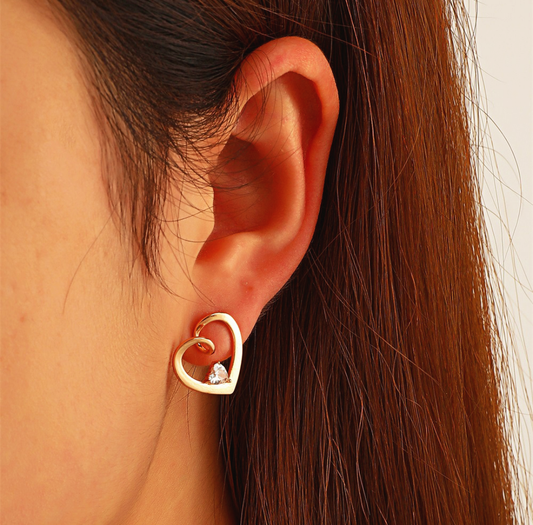 Open Heart Earrings